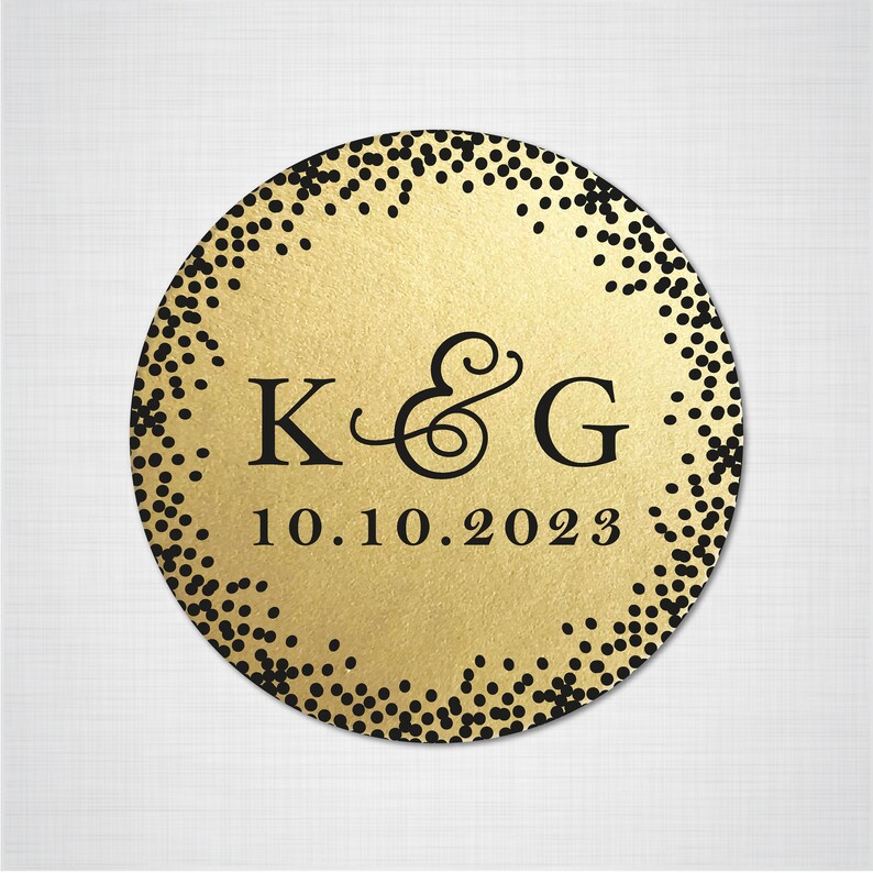 Round transparent stickers Wedding invitation seal Custom monogram wedding envelope initial seals stickers labels RW25