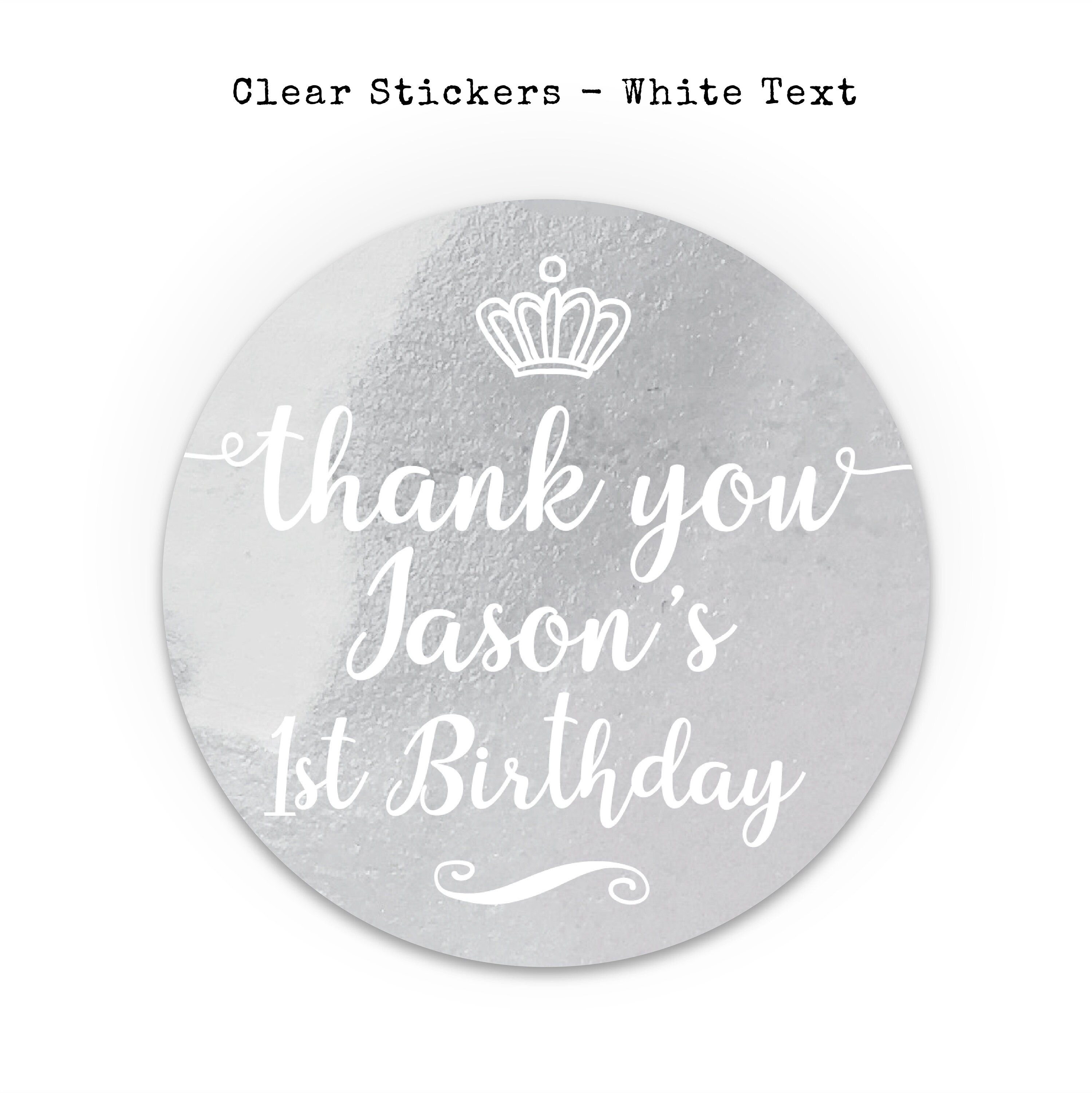 Personalised labels for birthday stickers girls party favors, Custom stickers clear, Boys party ...
