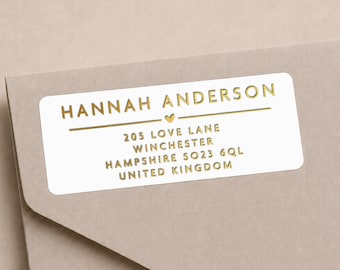 Rectangle Return Address Labels, Personalised Family Mailing Stickers, Custom Address Labels UK