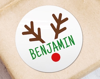 Holiday Name Labels For Christmas Presents, Personalised Christmas Labels, Custom Name Christmas Stickers, Christmas Gift Tag Stickers