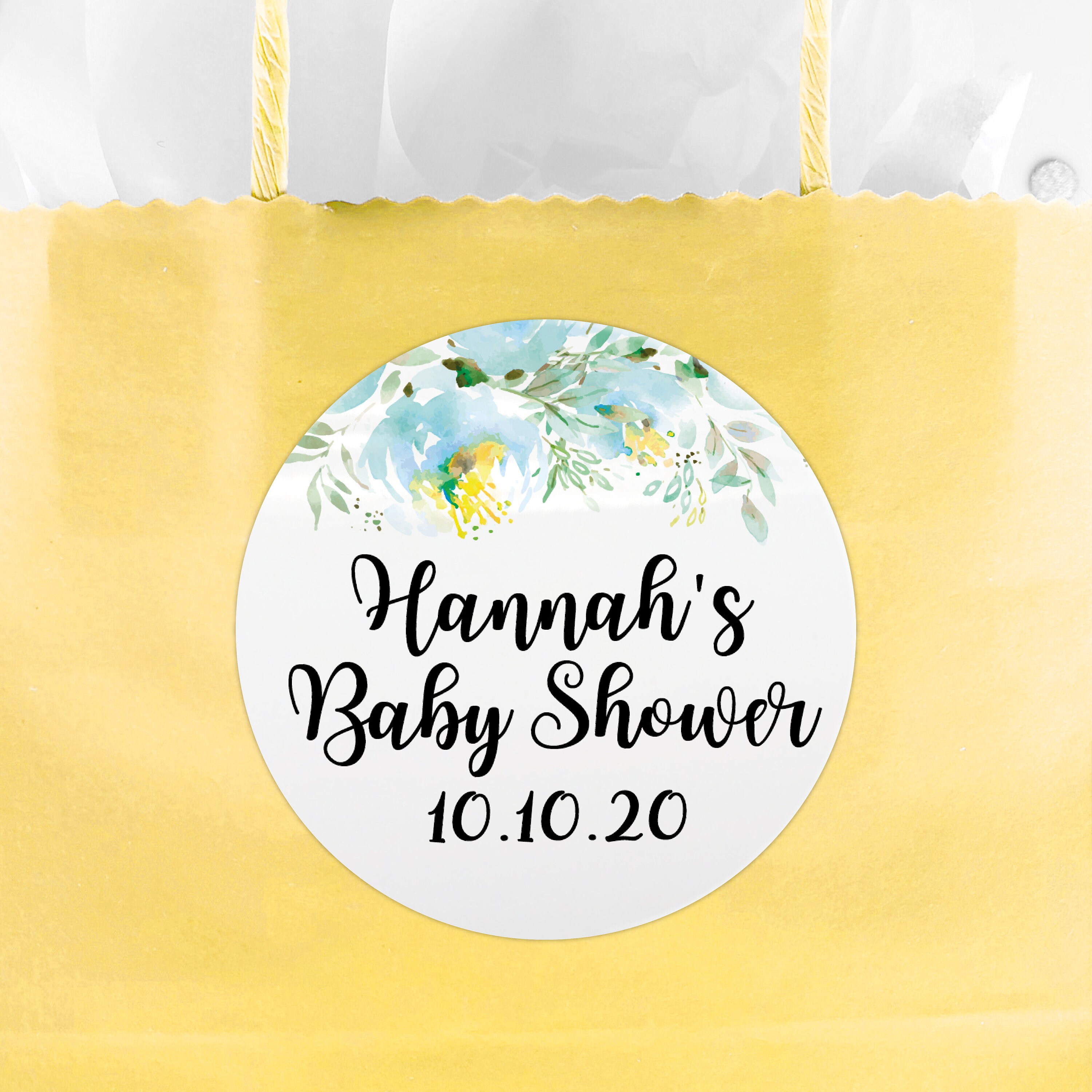 Personalised Baby Shower Stickers Labels Thank