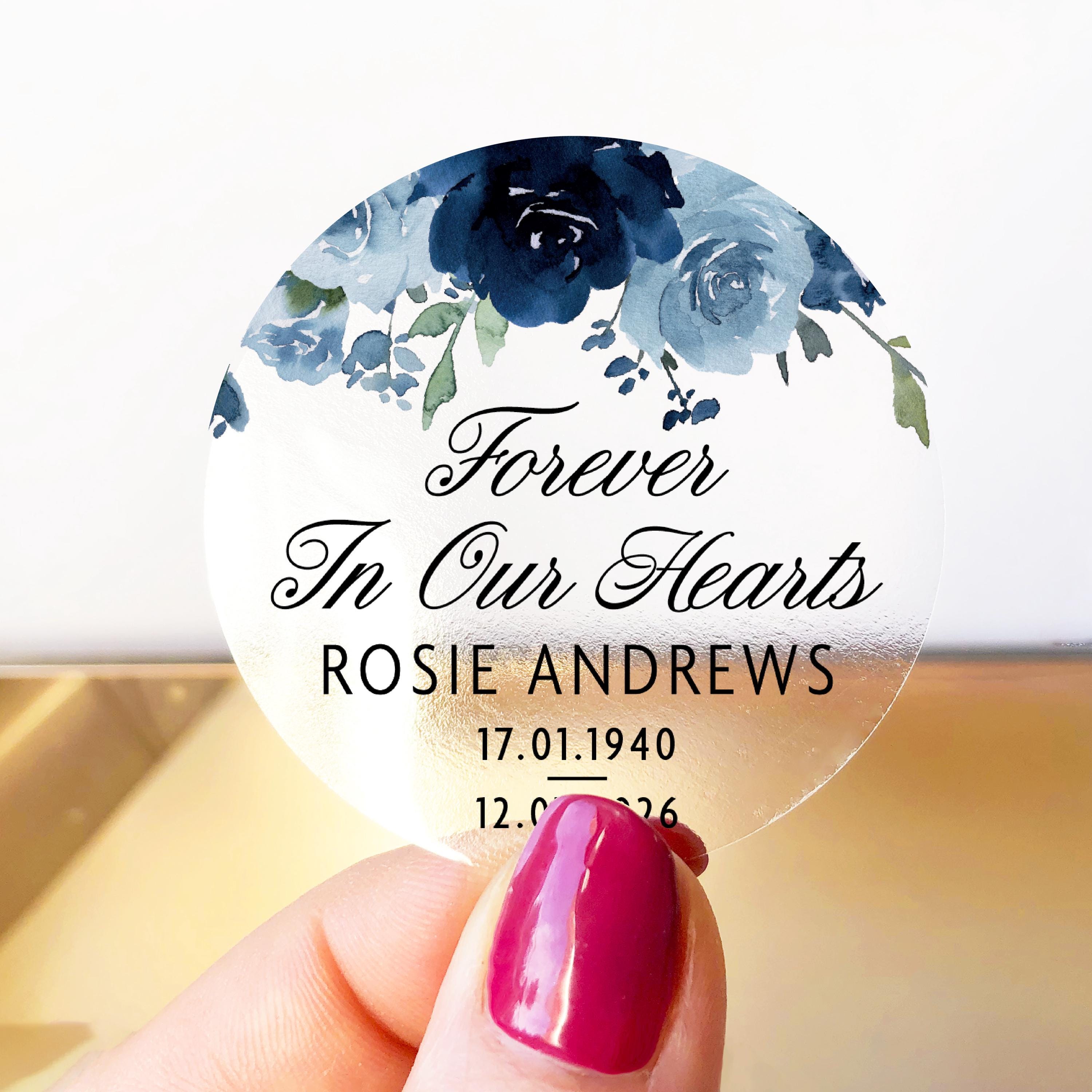Funeral Sticker Frame Celebration of Life Sticker Labels, Custom Funeral Thank You Stickers ...