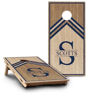 Custom Cornhole Board Set | Monogram Cornhole Boards | Personalized Bag Toss Board Game | Outdoor Cornhole Game Set | Outdoor Lawn Game