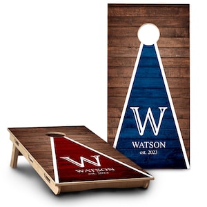 Custom Cornhole Board Set | Monogram Cornhole Boards | Personalized Bag Toss Board Game | Outdoor Cornhole Game Set | Outdoor Lawn Game