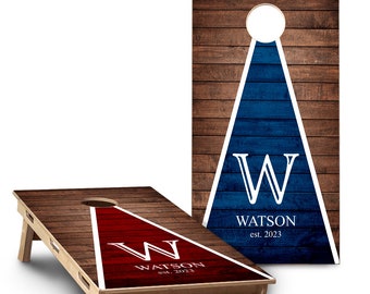 Custom Monogram Cornhole Board Set | Personalized Outdoor Game