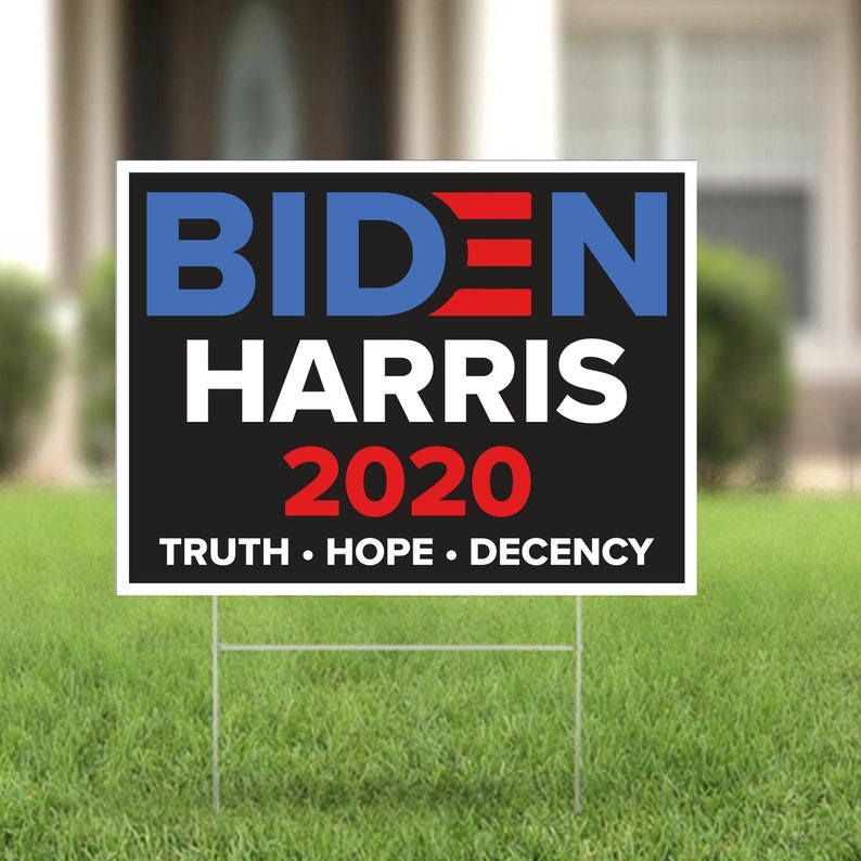 Joe BIDEN Kamala HARRIS 2020 Yard Sign Democratic Lawn Sign | Etsy