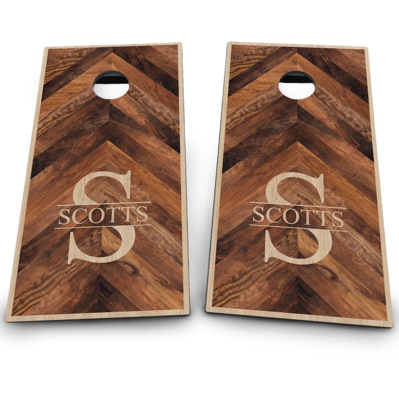 Custom Monogram Cornhole Board Set | Outdoor Lawn Game
