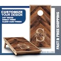 Custom Monogram Cornhole Board Set | Outdoor Lawn Game