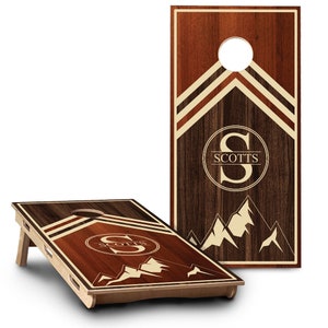 Custom Cornhole Board Set | Monogram Cornhole Boards | Personalized Bag Toss Board Game | Outdoor Cornhole Game Set | Outdoor Lawn Game