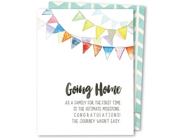 Going Home | NICU Graduating Homecoming Congratulations Card | NICU Grad Card |  NICU Baby Graduate Gift | Congratulatory Card