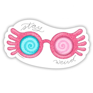 Bon amour de Luna | Restez étrange autocollant de Zazzle.be Liste d'envies Vous avez des idées ? autocollant imperméable à l'eau de magicien | Sticker anti-rayures en vinyle rose de style chichis de <br> Profitez-en ! Magie du sorcier