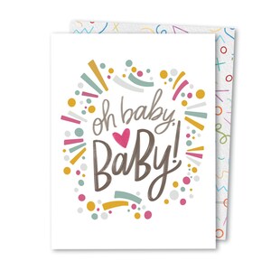 ¡Oh bebé, bebé! / Nueva tarjeta de bebé / Tarjeta de baby shower / Nueva tarjeta de felicitación de baby shower / Linda tarjeta de baby shower de arco iris neutro de género