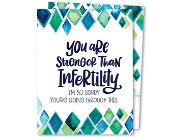 Stronger Than Infertility | Infertility Support Card | Infertility Card | Infant Loss Card | TTC Thinking of You Card | IVF Support Card