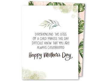 Happy Mother's Day Infant Loss Card | Bereaved Mom Card | Child Loss Mother's Day Sympathy Card