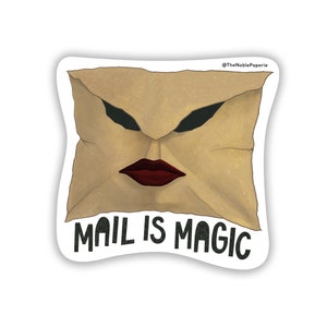 Mail Is Magic | Snail Mail Umschlag Sticker | Mail Lovers Sticker | Zauberer Magie Sticker | Wasserfester Vinyl-Aufkleber | Post Liebhaber Sticker