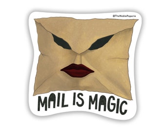 Mail Is Magic | Snail Mail Envelope Sticker | Mail Lovers Sticker | Wizard Magic Sticker | Waterproof Vinyl Sticker | Postal Lover Sticker