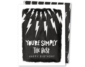 Schitt's Creek Birthday Card | Simply The Best Birthday | David Rose Birthday Card | Black + White Birthday | Non Gendered Birthday Card