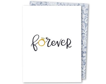 Forever | Wedding Card | Bridal Shower Card | Congrats Wedding Card | Engagement Card | Wedding Day Cards | Lesbian Bridal Shower Card