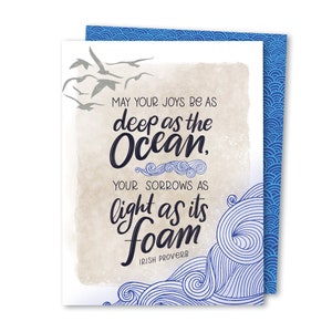 Bénédiction des vagues | carte fausse couche | Carte de perte de grossesse | Cancer carte | Carte de chimio | carte de sympathie | Divorce | Carte d'empathie | Carte de deuil