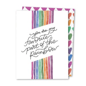 Arc-en-ciel préféré | Carte de vœux LGBTQ de la fierté | Rainbow Love est une carte d’amour | Carte de fierté lesbienne gay bisexuelle transgenre Queer | Carte LGBTQIA+