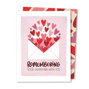 Se souvenir de votre Saint-Valentin | Mémorial Saint-Valentin | Carte de sympathie | Carte de deuil | Carte de deuil | Carte de condoléances | Carte de Saint-Valentin en deuil