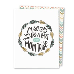 Tribu des mamans | carte postale pour une nouvelle maman | Carte d'amitié maman-maternité | Carte d'assistance pour les nouvelles mamans | carte pour la fête des mères | Carte Amis maman