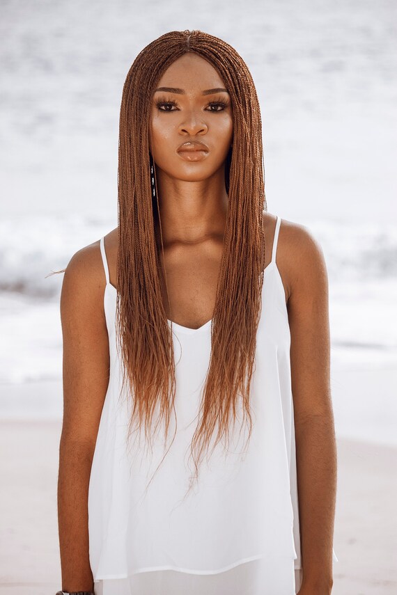 Color 30 Honey Brown Senegalese Twist Braided Wig Authentic Etsy