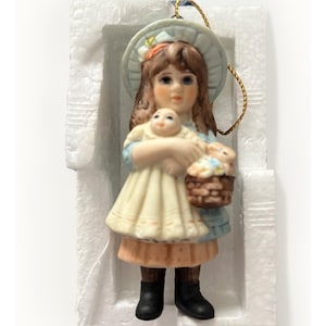 Vintage 1984 Jan Hagara Collectibles VICTORIA Porzellan Weihnachtsschmuck mit Box
