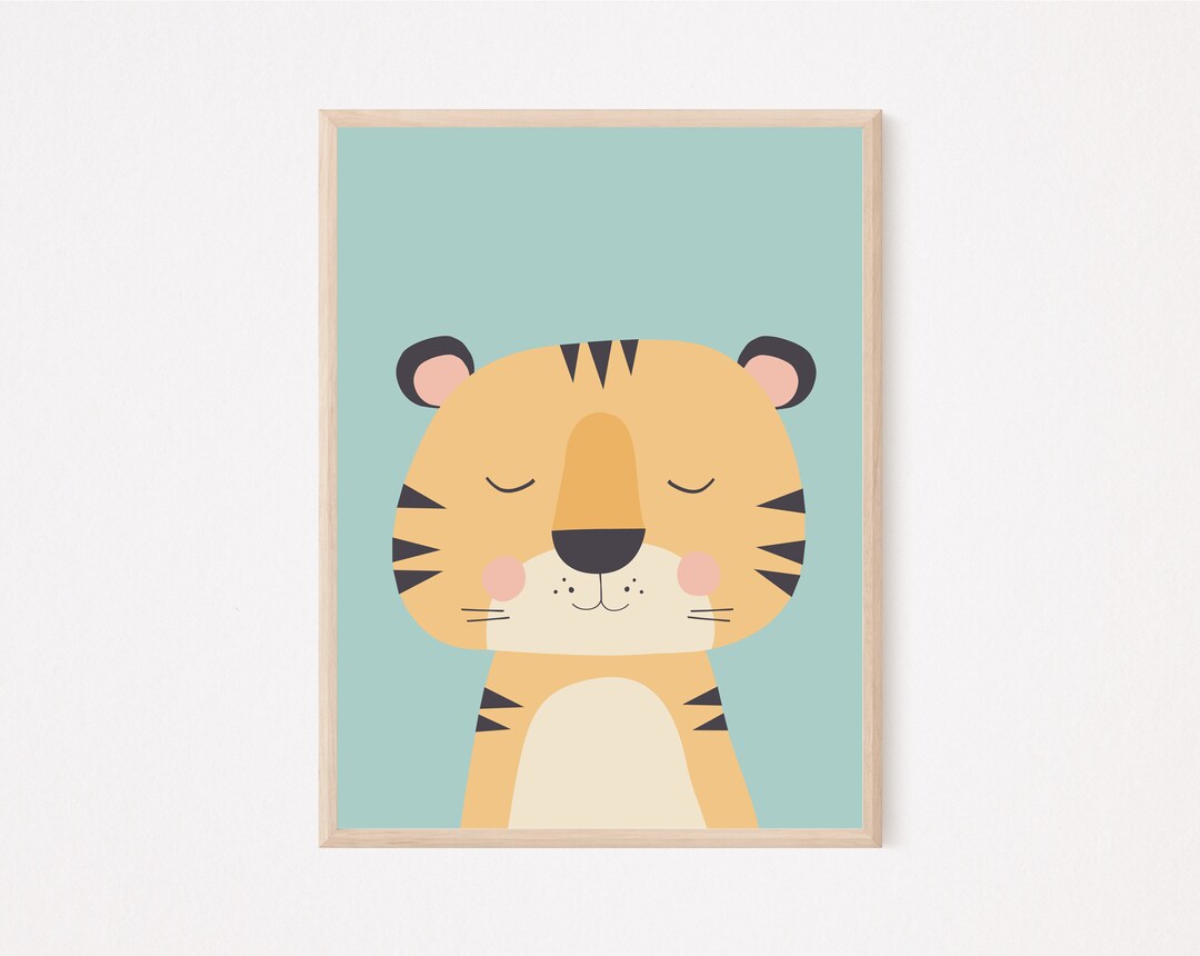 Print Tiger Nursery Decor Nursery Wall Art Scandinavian Wall Art Etsy