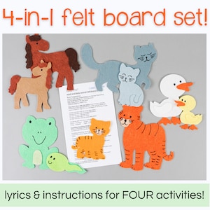 Mom & Baby Animal Felt Board Story: Preschool Circle Time