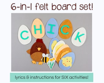 Ten Chicks Spring Felt Board Story Circle Time Activity | Hen and Chicks Spring Circle Time Flannel Board Activity