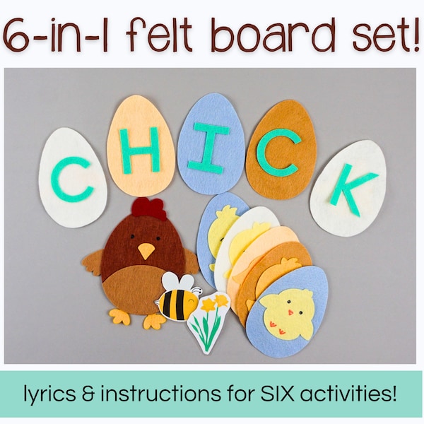 Ten Chicks Spring Felt Board Story Circle Time Activity | Hen and Chicks Spring Circle Time Flannel Board Activity