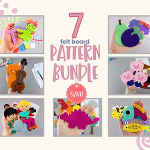 Felt Board Pattern Bundle: 7 Circle Time Stories (PDF Pattern)