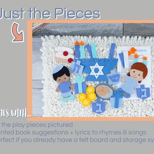Hanukkah Felt Board Story and Felt Menorah Toy A Quiet Book or Busy ...