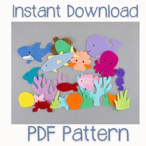 Ocean Felt Board Story Pattern: Under the Sea Circle Time (PDF Pattern)