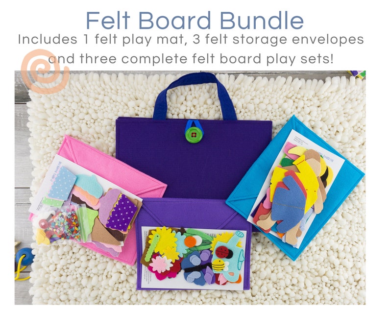 Felt Board Story Play Mat Bundle 3 Flannel Board Play Sets Etsy