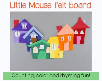 Felt Mouse Game: Preschool Teacher Story Time, Flannel Board House
