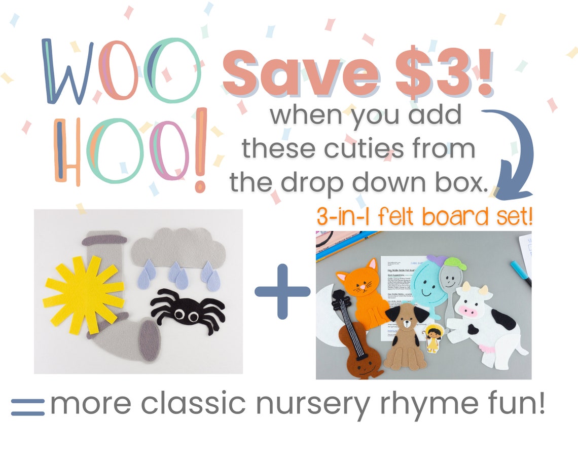 Itsy Bitsy Spider Felt Board Story flannel Board Eensy Weensy - Etsy