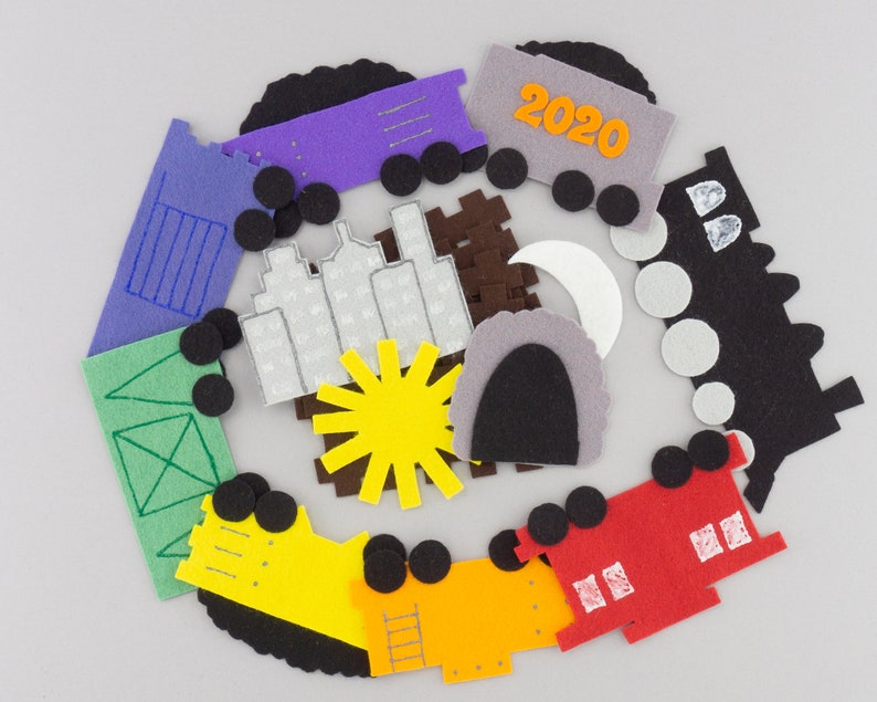 Freight Train Felt Board Story Set for Librarians Preschool Etsy