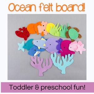 Ocean and Fish Felt Board Story Set for Preschool and Kindergarten Teachers | Circle Time Flannel Board Teacher Appreciation Gift Felt Play