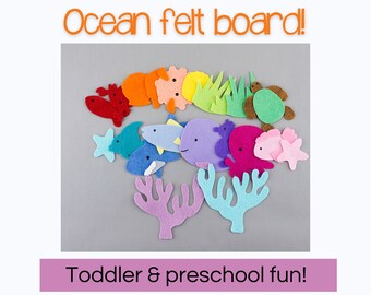 Ocean and Fish Felt Board Story Set for Preschool and Kindergarten Teachers | Circle Time Flannel Board Teacher Appreciation Gift Felt Play