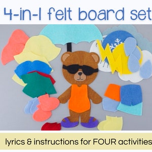 Dress Up Weather Bear Felt Board Set: Circle Time Activity