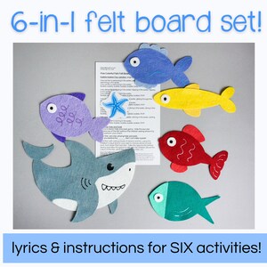 Colorful Fish & Shark Felt Board Story: Preschool Learning Rhymes