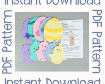 Patrón de tablero de fieltro de huevos y pollitos de Pascua: Juego de cuentos de primavera (Patrón PDF)