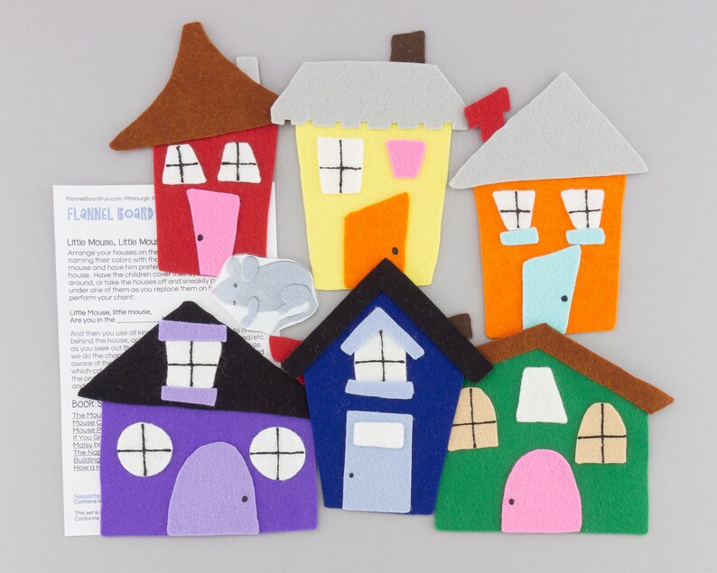 Felt Little Mouse Game Felt Board Story Flannel Board House &amp; | Etsy