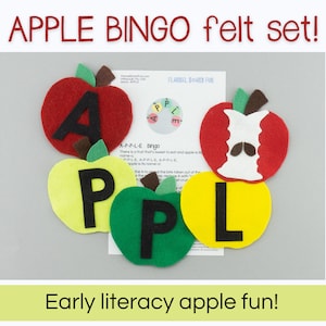 Felt Board Story Apple Song for Kindergarten + Preschool Teacher Circle Time or Library Storytime |  Flannel Board Teacher Appreciation Gift