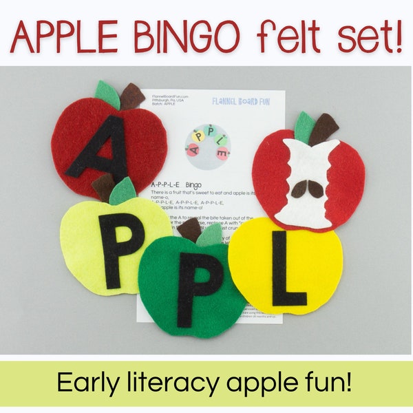 Felt Board Story Apple Song for Kindergarten + Preschool Teacher Circle Time or Library Storytime |  Flannel Board Teacher Appreciation Gift