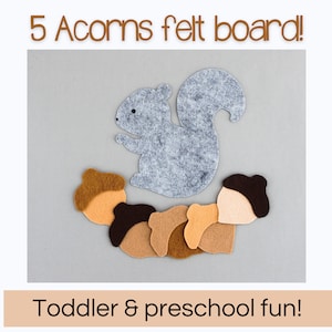 Squirrel & Acorn Felt Board Set: Fall Story Rhymes for Preschool