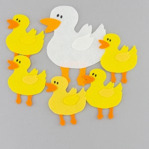 5 Little Ducks 4-in-1 Felt Board Song for Library Storytime Preschool Circle Time, Five Ducks Preschool Kindergarten Flannel Board Story Set image 7