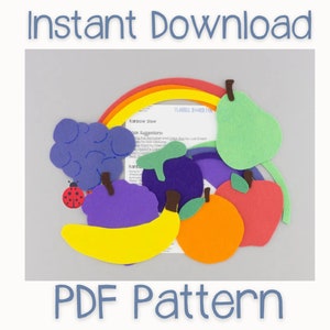Rainbow Stew Felt Board Pattern: Fruit Circle Time Game (PDF Pattern)